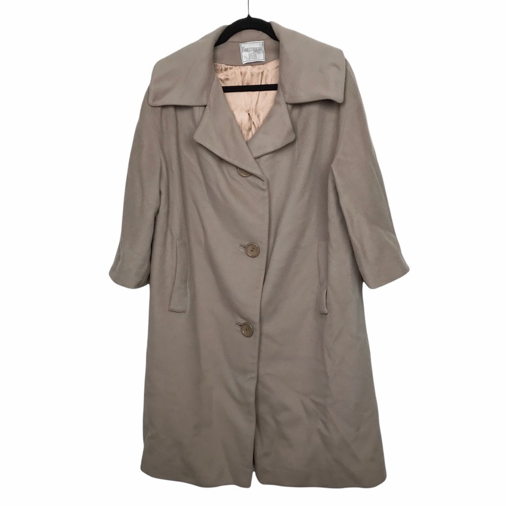 Vintage Forstmann Tan 100% Wool Coat Approx Medium